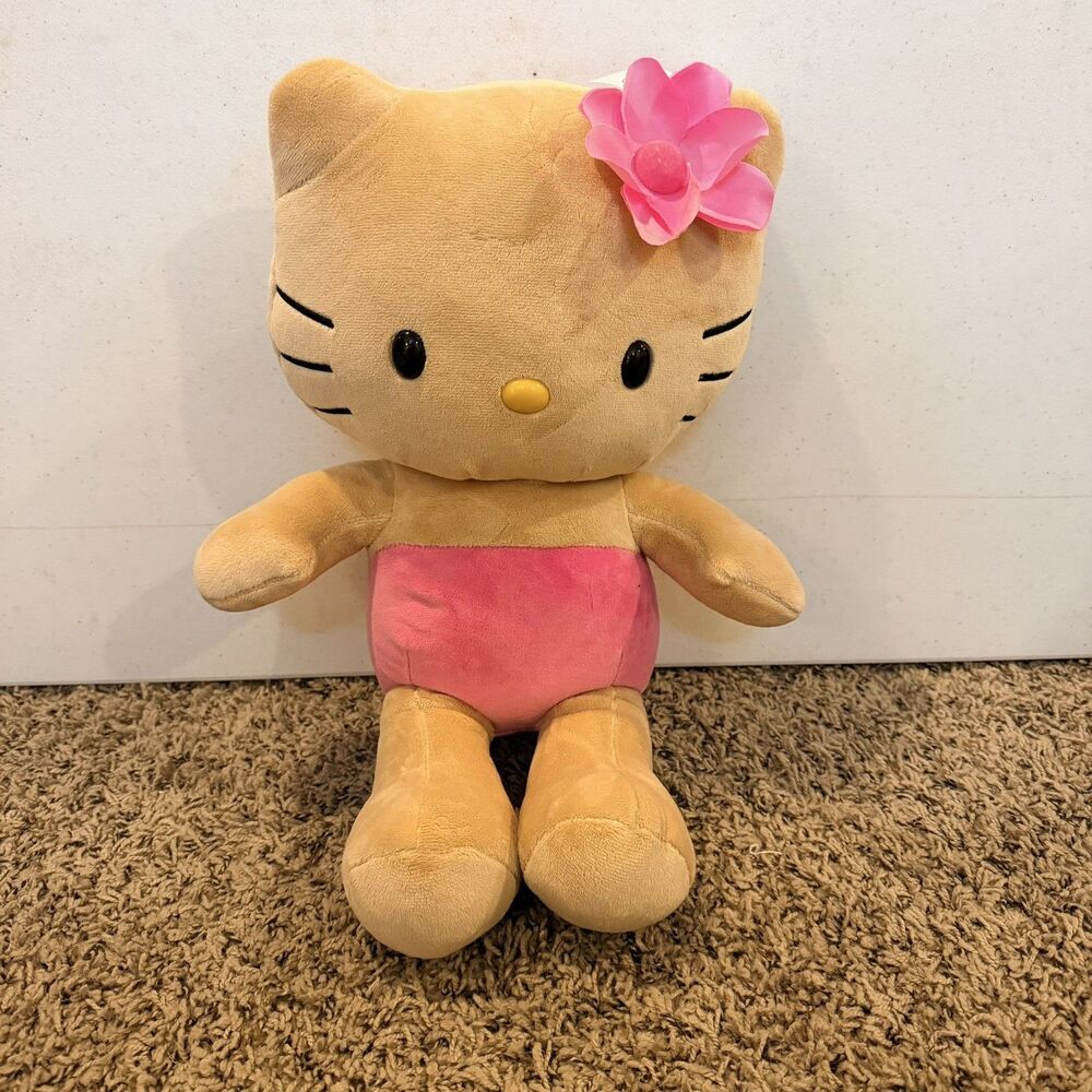 Build a Bear Sanrio Beach Day Hello Kitty Plush Stuffed “Sun kissed” Fur Color